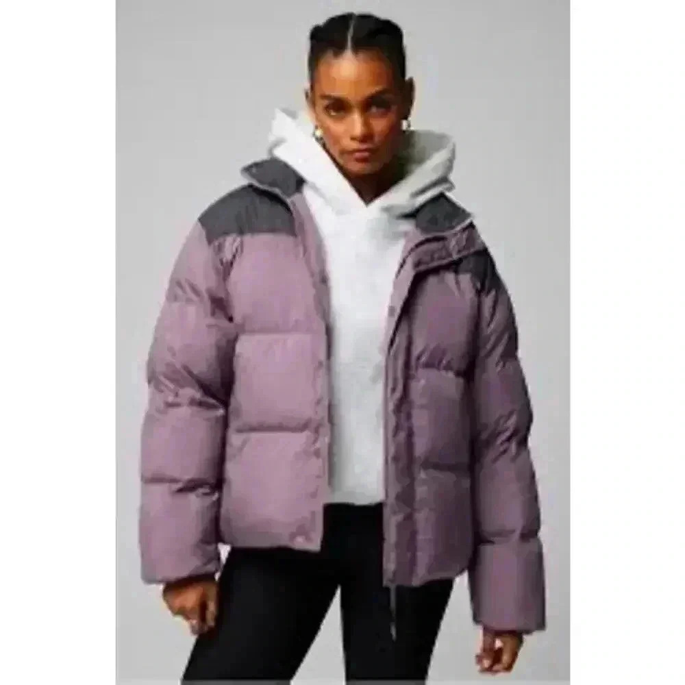 Fabletics Essential Puffer Jacket Plum Cactus/ On… - image 1